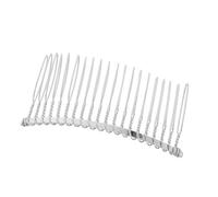 Beatifufu Teeth Fancy Metal Wire Hair Comb for Wedding Veils and Bridal Hairstyles Durable Silver DIY Accessory for Elegant Hair and Crafts