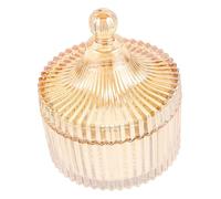 Beatifufu Transparent Glass Candy Bowl with Lid Crystal Clear Storage Jar for Wrapped Sweets Nuts Cookies and Trinkets Faceted Design Candy Dish for Tabletop Display and Home Decor