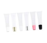 Beatifufu Transparent Lip Gloss Tubes Refillable Soft Cosmetic Containers with Design for Easy Squeeze and Identification DIY Makeup and Travel