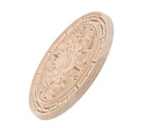 Beatifufu Unpainted Carved Wood Flower Onlay Rustic Floral Applique Decorative Wood Appliques for Furniture Cabinets Wall European Style Sustainable Material