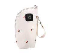 Beatifufu USB Bottle Warmer Pouch, PU Insulated Heating Bag with Zipper Opening, Car Charging 5V 2A, Handy Strap for Baby Feeding Bottle, Night Feeds and Stroller Use