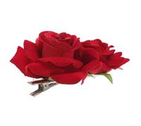 Beatifufu Valentine's Day Rose Hairpin Red Heart Flower Bobby Pin Flower Hair Clip Accessory