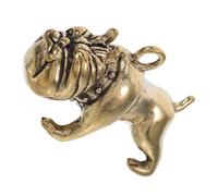 Beatifufu Vintage Brass Bulldog Keychain Pendant Unique Animal Charm for Keys Bags and DIY Decor Symbolizes Strength and Courage Stylish Hanging Ornament