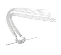 Beatifufu Vintage Chinese Tassel Hair Stick Long Chain Hairpin for Women Elegant Hanfu Styling Accessory for Buns and Ponytails Cultural Wedding and Formal Event Hairpin