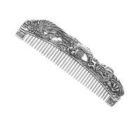 Beatifufu Vintage Dragon Phoenix Carved Hair Comb Durable Metal Styling Tool with Artistic Engravings Multifunctional Grooming Accessory for Women and Men Elegant Birthdays and Special