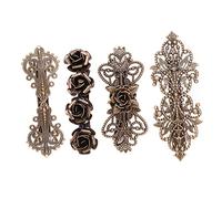 Beatifufu Vintage Hairpin Set 4pcs European Design Hair Clip Retro Headdress Elegant Hair Accessories for Women Girls Vintage Pin