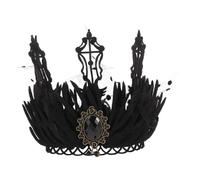 Beatifufu Vintage Queen Tiara Hair Accessory Delicate Headband for Women Comfortable Fit Baroque Style for Halloween Cosplay Wedding Party Celebration