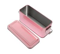 Beatifufu Vintage Rose Gold Metal Box Small 150x60x65mm Multi-use Tinplate Candy Container Lid Indoor Dessert and Biscuit Storage Case for Home and Festival