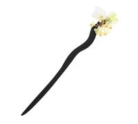 Beatifufu Vintage Wooden Hair Sticks with Flower Accent for Women and Lightweight Hair Styling Clip for Bun and Updo