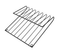 Beatifufu Wall Mounted Metal Magazine File Holder, Black Iron Rack | Wall Hooks Included, Minimalist Modern Finish, for Papers, Mail, Literature, Scarves, Tablets