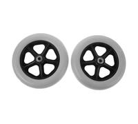 Beatifufu Wheelchair Front Replacement Wheels 8 Inch PVC Solid Tires 2pcs Anti-Slip Universal Caster Rollers for Senior Mobility Equipment and Walker Accessories