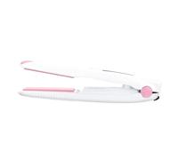 Beatifufu Wireless Mini Hair Straightener Curler Portable Rechargeable USB Cordless Hair Straightening and Curling Iron Pearl White Travel Size