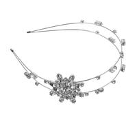 Beatifufu Women Hair Accessories Crystal Headband Snowflake Design Sparkle Headband for Engagement Fashion Headwear