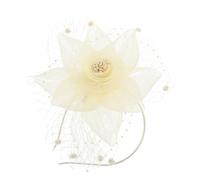 Beatifufu Women Mesh Fascinator Headband for Tea Parties Weddings and Special Occasions Elegant Net Veil Headpiece Floral Design Comfortable and Durable for All-day Wear