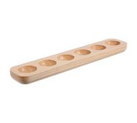 Beatifufu Wood Egg Tray Single Row Rubberwood Egg Holder for Fridge and Countertop with Break-resistant Design Kitchen Storage Organizer for Fresh
