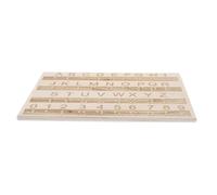 Beatifufu Wooden Braille Alphabet Number Tracing Board Educational Tool for Blind Montessori Tactile Teaching Aid Suitable for Beginners and All Ages Learning Braille Literacy