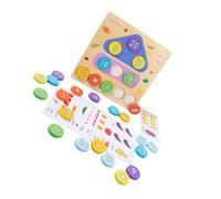 Beatifufu Wooden Digital Clock and Puzzle Educational for Cognitive Development Math and Alphabet Board Game Hand-eye Coordination Activity for Adults