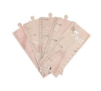 Beatifufu Wooden Puzzle Growth Height Chart Natural Schoolhouse Style Ruler DIY Measurement Chart for Girls Boys Splicing Wall Ornament 40-180cm