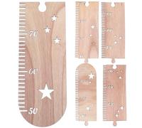 Beatifufu Wooden Star-Shaped Growth Ruler for Children with Charming Design, Safe for Kids, for Nursery Room Wall Decor and Birthday