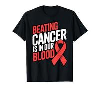Beating Cancer Ribbon Warrior Lymphoma Blood Cancer T-Shirt