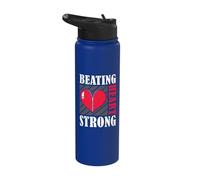 Beating Fear Heart Strong - Open Heart Surgery Stainless Steel Insulated Water Bottle