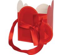 Beating Heart Gift Bag 10 Pack - Red Hand Tie Bag