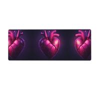 Beating Heart Printing Extra Large Mouse Pad 12x31.5in for Office, Gaming, and Learning - Durable, Comfortable, and Environmentally Friendly