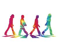 Beatles Abbey Road Magnet Crosswalk Merchandise Memorabilia Album Record Iconic Band Pepper Vinyl Magnet | Premium Quality | 7-Inches | MG041 (White Tiedye)