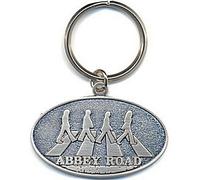 Beatles Abbey Road (metal, oval) metal keyring (ro)