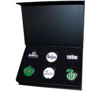 Beatles Band Logos Boxed Pin Badge Set in Black Beatles Black One Size