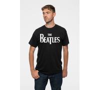 Beatles Classic Drop T Logo T-Shirt in Black | Size: Large Beatles Black L
