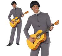 Beatles Costume Adult 60s Fab Four Beatles Mens Fancy Dress Outfit M L