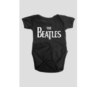 Beatles Drop T Band Logo Baby Grow in Black | Size: 6-9 m Beatles Black 6-9 m