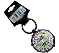 Beatles Drop T Sgt Pepper Drum Double-Sided Keychain in White Beatles White One Size
