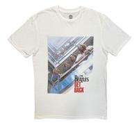 Rock Off The Beatles 'Get Back Poster' (White) T-Shirt (as8, Alpha, xx_l, Regular, Regular)