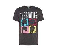 Amplified The Beatles - Hard Days Night - Unisex T-Shirt, Charcoal, S