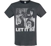 BEATLES LET IT BE AMPLIFIED VINTAGE CHARCOAL XX LARGE - T-shirt