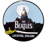 Beatles Liverpool Skyline & Yellow Submarine Premium Fridge Magnet in Black Beatles Black