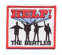 Beatles Patch Help Album Band Logo new Official woven Patch (9cm x 8cm) in White | Size: 9 cm x 8 cm Beatles White 9 cm x 8 cm