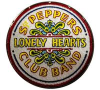 Beatles Sgt Pepper Drum Patch Fridge Magnet in White Beatles White