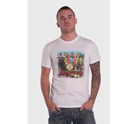 Beatles Sgt Pepper Lonely Hearts logo T-Shirt in White | Size: Medium Beatles White M