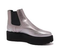 Beatles Silver Metallic Effect Boot - female - Hogan - Chelsea Boots - Gray - 5 1/2 UK - Shoes 5 1/2 UK