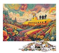 Beatles Style 1000 Pieces Wooden Jigsaw Puzzle for Adults Fun Toy Intellectual Game Home Decoration Education Game Stress Relief Toy Relaxation And Intelligence 1000pcs (75x50cm)