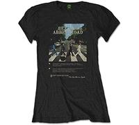 Beatles - the - The Beatles Ladies Tshirt -S- Abbey Road 8 Track Black