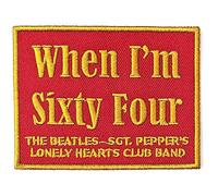 Beatles - the - The Beatles Patch When I'm Sixty Four Red