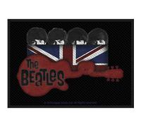 Rock Off Trade Woven Sew-on Patch The Beatles Guitar & Union Jack