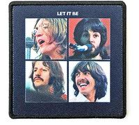 Patch Let It Be Album Cover new Official embroidered Iron on Beatles Black One Size