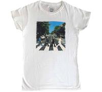 Beatles Women's Abbey Road Vintage Skinny Fit T-Shirt in White | Size: Large Beatles White L