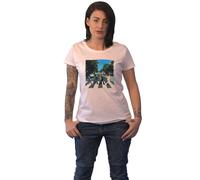 Beatles Women's Abbey Road Vintage Skinny Fit T-Shirt in White | Size: Medium Beatles White M