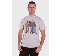 Beatles Yellow Submarine Cartoon T-Shirt in Grey | Size: Large Beatles Grey L